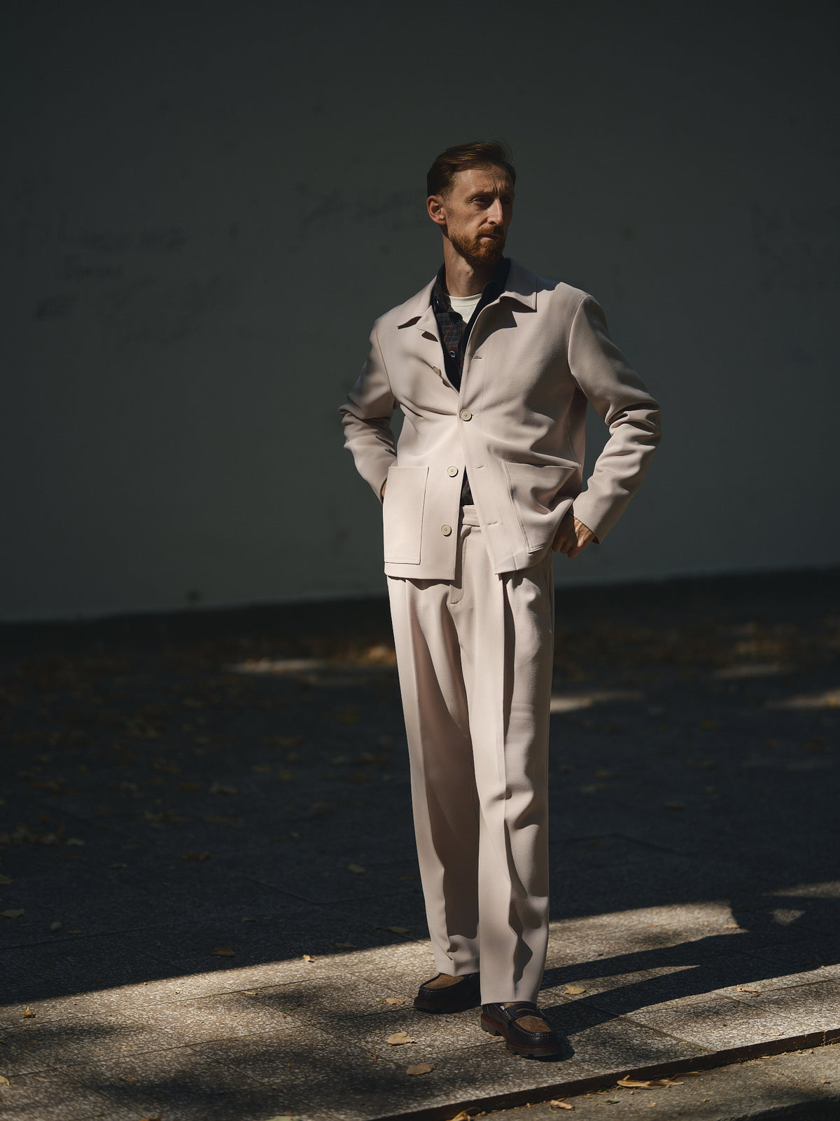 The Atelier Shirt Jacket in stone by TODÓR TRAME, image 5 of 5