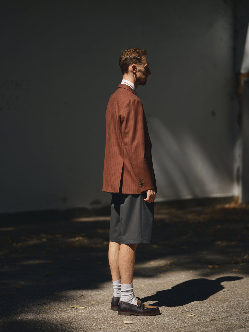 Vogue Pinstripe Blazer in terracotta by TODÓR TRAME, image 2 of 5