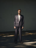 Milano Trousers in midnight stripe by TODÓR TRAME, image 1 of 4