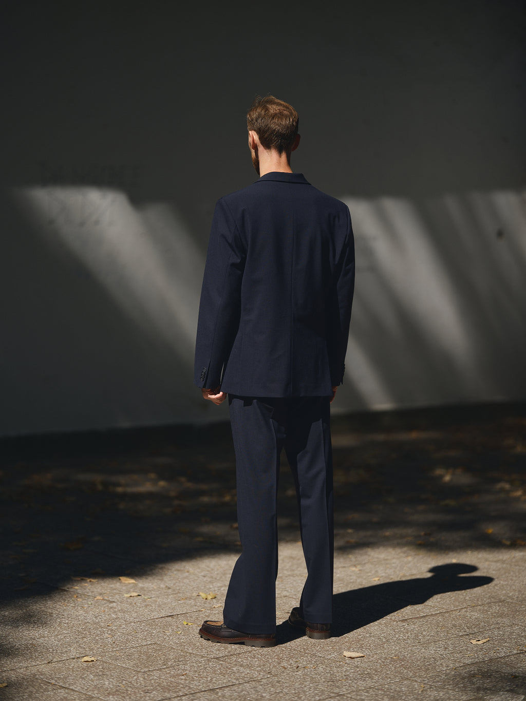 Awards Wide Trousers in navy blue by TODÓR TRAME, image 3 of 5